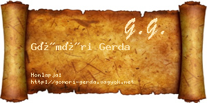 Gömöri Gerda névjegykártya